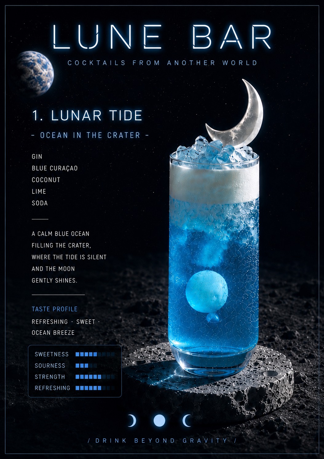 Signature cocktail: Lunar Tide